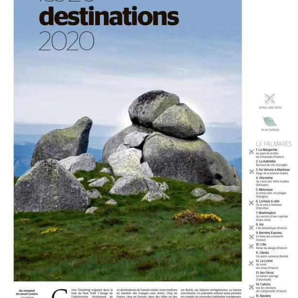 les 20 destinations 2020